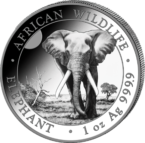 Somalia Elefant, 1 Unze, Abbildung