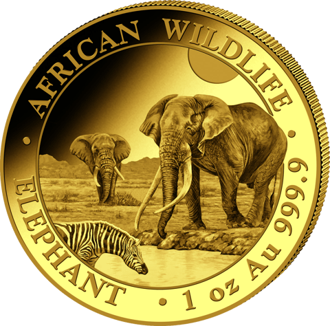 Somalia Elefant, 1 Unze, Abbildung