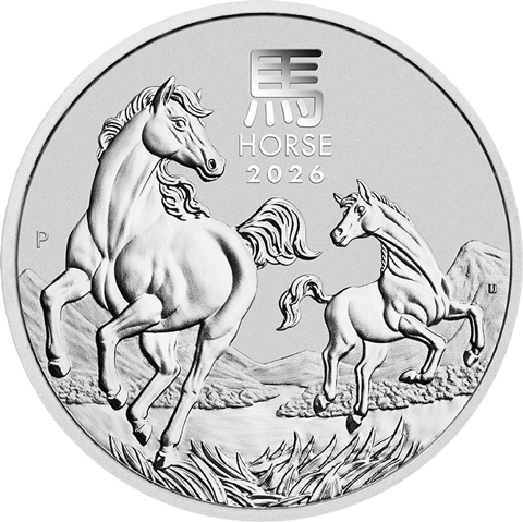 Abbildung der Tierseite: Pferd 2026 in Silber