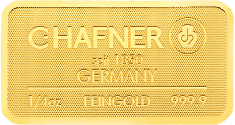 Goldbarren 1/4 Unze von C.Hafner