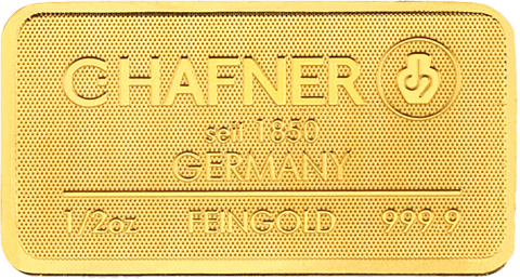 Goldbarren 1/2 Unze von C.Hafner