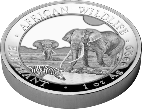 Somalia Elefant, 1 Unze, Abbildung