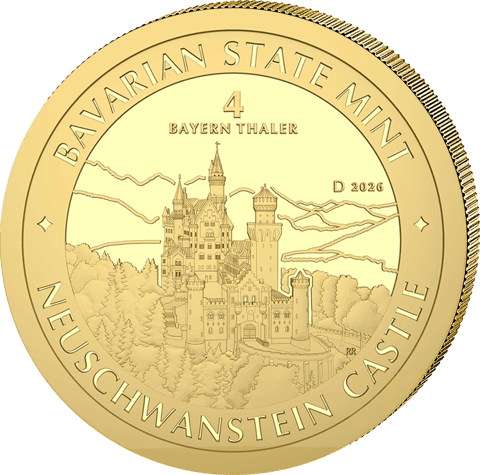 Bayern Thaler 2026, 1/25 onza de oro fino, imagen