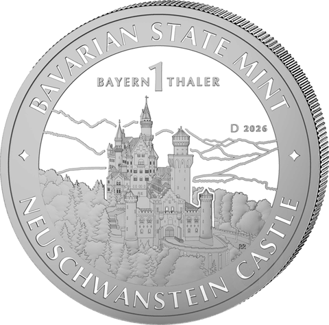 Bayern Thaler 2026, 1 onza de plata fina, imagen