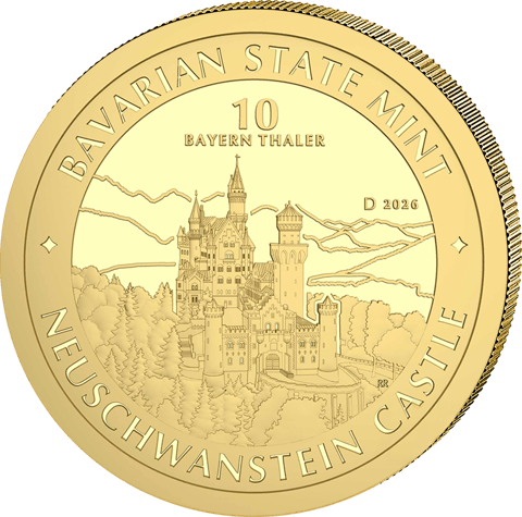 Bayern Thaler 2026, 1/10 onza de oro fino, imagen