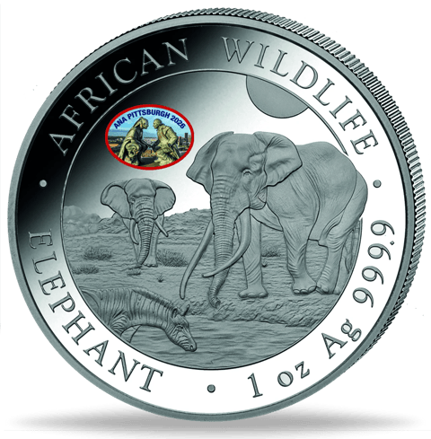 Somalia Elefant, 1 Unze, Abbildung