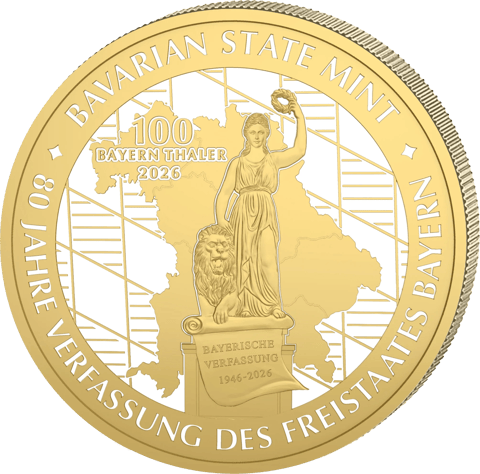 Bayern Thaler 2026, 1 ounce of fine gold, image