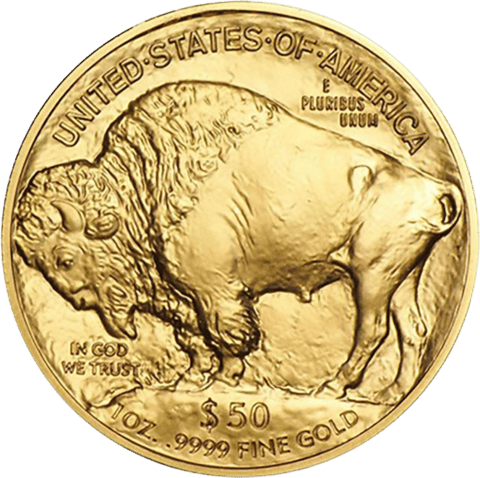 American Buffalo in Gold, bison side