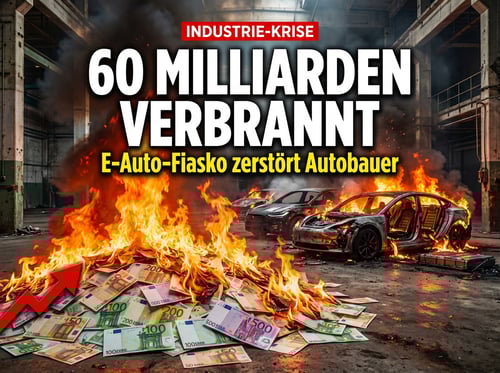 60 Milliarden Euro verbrannt: Die Elektroauto-Ideologie fährt die Autoindustrie an die Wand