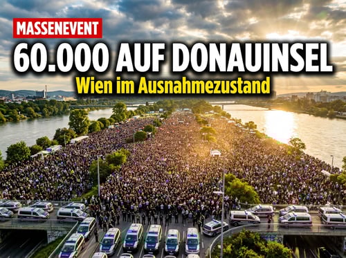 60.000 Muslime auf der Donauinsel: Wien erlebt islamische Massenveranstaltung mit Polizei-Großaufgebot