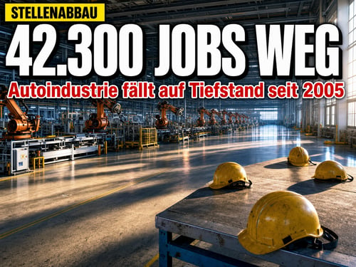 Autoindustrie am Boden: 42.300 Jobs weg – Tiefstand seit 2005!