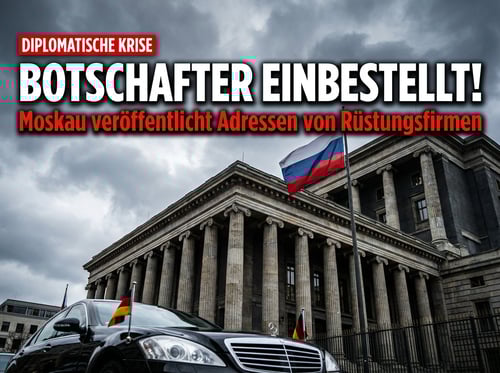 Berlin bestellt russischen Botschafter ein – Moskau hatte Adressen deutscher Rüstungsfirmen veröffentlicht