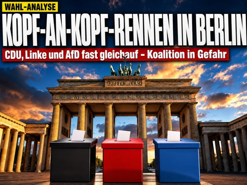 Berlin-Wahl: Drei Parteien fast gleichauf – Schwarz-Rot am Ende?