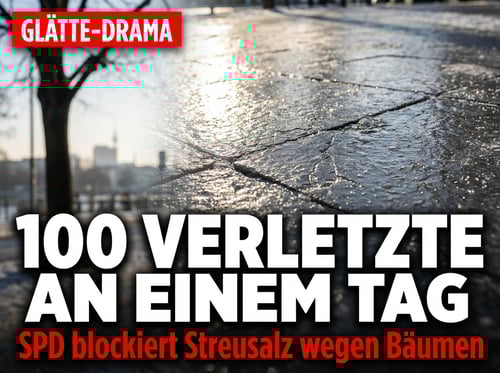 Berlins Glätte-Katastrophe: 100 Verletzte an einem Tag – SPD blockiert Streusalz wegen Baumschutz