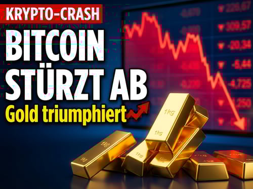 Bitcoin im freien Fall: Anleger flüchten in Scharen zu Gold