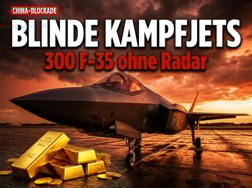 Blinde Kampfjets: 300 neue F-35 fliegen mit Ballast statt Radar – Chinas Rohstoff-Waffe trifft ins Mark