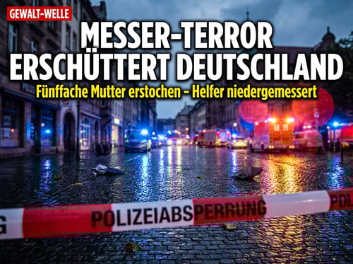 Blutiges Wochenende: Messerterror erschüttert Deutschland – Fünffache Mutter tot, Helfer niedergestochen