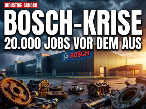 Bosch in der Krise: Operativer Gewinn bricht dramatisch ein – Über 20.000 Stellen vor dem Aus