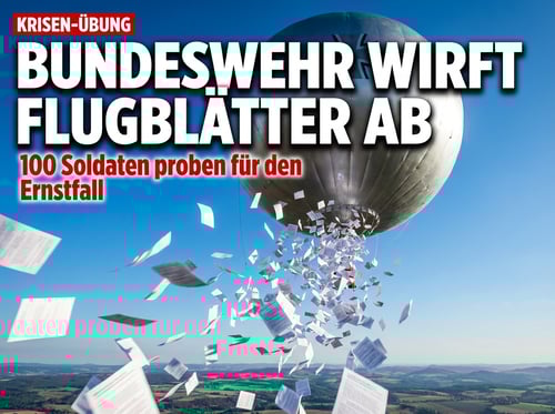 Bundeswehr probt Krisenkommunikation: Flugblätter aus 5.000 Metern Höhe über Sachsen