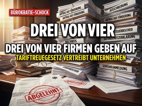 Bürokratie-Wahnsinn bei öffentlichen Aufträgen: Drei von vier Unternehmen am Limit