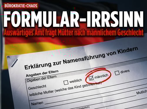Bürokratischer Irrsinn: Auswärtiges Amt fragt Mütter nach männlichem Geschlecht bei der Geburt