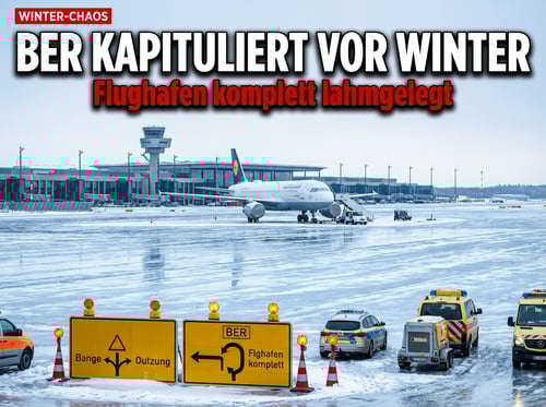 Chaos am Hauptstadtflughafen: BER kapituliert vor dem Winter
