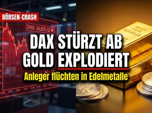 Dax stürzt unter 25.000 Punkte – Gold und Silber erreichen historische Höchststände