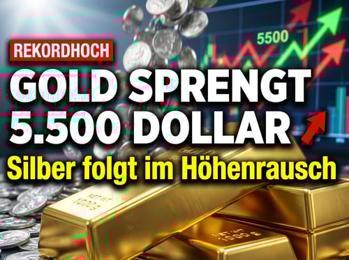 Edelmetall-Explosion: Gold durchbricht 5.500-Dollar-Marke – Silber im Höhenrausch