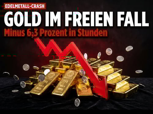 Edelmetalle im freien Fall: Gold und Silber erleben dramatischen Kurssturz