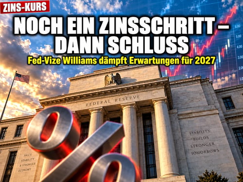Fed-Vize Williams: Noch ein Zinsschritt – dann soll Schluss sein!