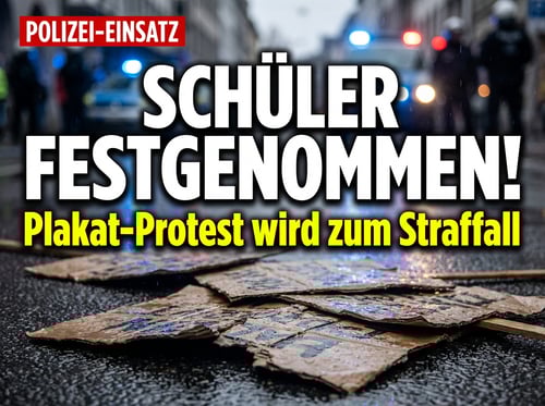 Festnahmen bei Schülerprotesten: Wenn Plakate gegen Merz zum Straftatbestand werden
