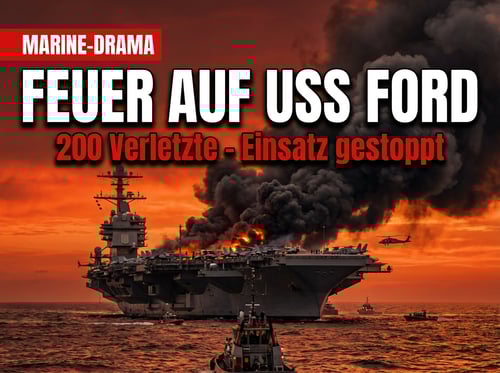 Feuer auf der USS Gerald R. Ford: Amerikas mächtigster Flugzeugträger muss im Iran-Krieg pausieren