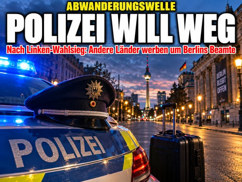 Flucht aus der Hauptstadt? Berlins Polizisten wollen nur noch weg!