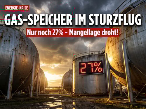 Gasspeicher im freien Fall: Deutschland taumelt in die Energiekrise