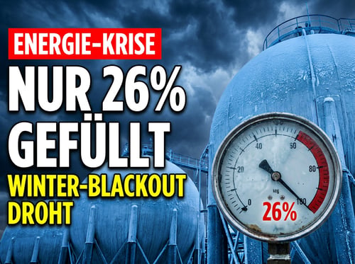 Gasspeicher nur zu 26 Prozent gefüllt: Deutschland steuert sehenden Auges in die nächste Energiekrise