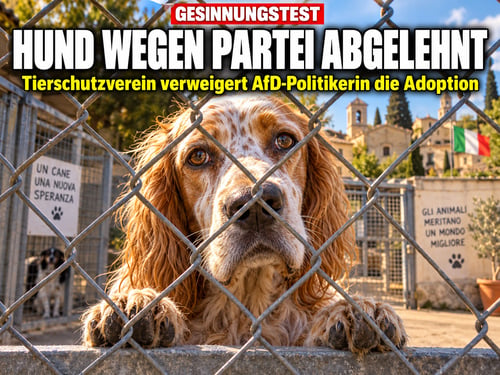 Gesinnungstest beim Tierschutz: AfD-Frau bekommt keinen Hund!