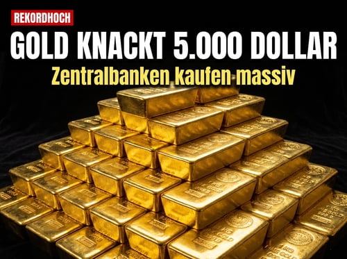 Gold durchbricht die 5.000-Dollar-Mauer – und denkt nicht ans Aufhören