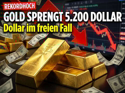 Goldpreis durchbricht 5.200-Dollar-Marke: Flucht in sichere Häfen erreicht neue Dimension