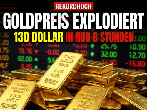 Goldpreis explodiert: 130 Dollar Plus in nur acht Stunden – Anleger flüchten in sichere Häfen