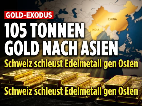 Goldstrom nach Fernost: Schweiz schleust über 100 Tonnen Edelmetall in die Welt