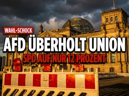 Historischer Umfragerekord: AfD überholt die Union – SPD im freien Fall