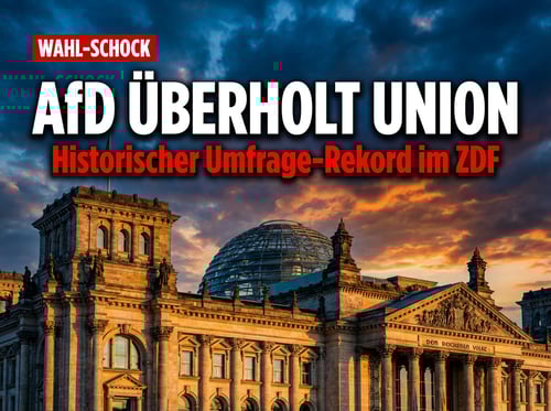 Historischer Umfragerekord: AfD überholt Union nun auch im ZDF-Politbarometer