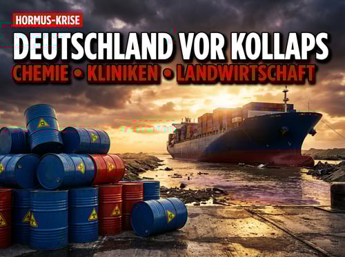 Hormus-Blockade würgt deutsche Wirtschaft ab: Chemie, Landwirtschaft und Kliniken vor dem Kollaps