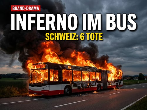 Inferno im Linienbus: Sechs Tote in der Schweiz – Brandstiftung nicht ausgeschlossen