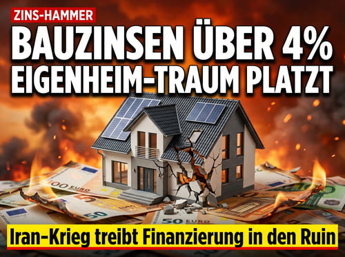 Iran-Krieg treibt Bauzinsen über vier Prozent – Der Traum vom Eigenheim wird zum Albtraum