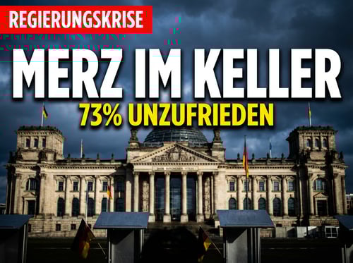 Kanzler Merz im Umfragetief: Drei Viertel der Deutschen unzufrieden – Union zittert vor der AfD