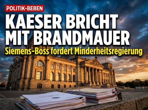 Kehrtwende eines Konzernlenkers: Kaeser geht auf Distanz zur Brandmauer und liebäugelt mit Minderheitsregierung