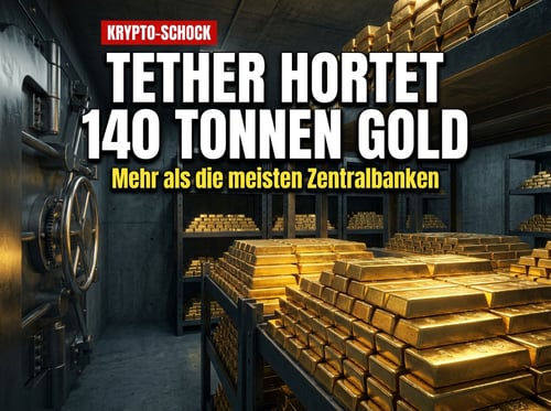 Krypto-Gigant hortet Gold wie eine Zentralbank: Tether erschüttert die Finanzwelt