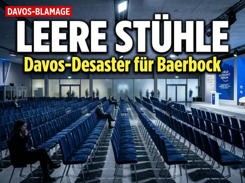 Leere Stühle für leere Worte: Baerbocks peinlicher Auftritt beim Weltwirtschaftsforum
