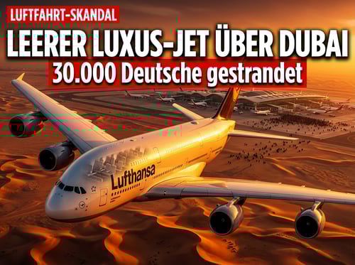 Leerer Luxusflieger über dem Krisengebiet: Lufthansa rettet A380 – aber nicht die Passagiere